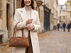 Handbag imitation brushed leather 31x18 cm