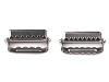 Glissière/Ajusteur de bretelles réglables, avec dents, largeur 20 ; 24 ; 30 ; 40 mm