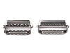 Glissière/Ajusteur de bretelles réglables, avec dents, largeur 20 ; 24 ; 30 ; 40 mm