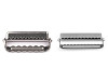 Glissière/Ajusteur de bretelles réglables, avec dents, largeur 20 ; 24 ; 30 ; 40 mm