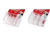 Zatrzaski plastikowe Ø7mm - Ø15 mm w pudełeczku