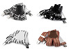 Trouser Braces / Suspenders Musical width 4 cm length 120 cm