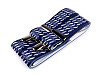 Trouser Braces / Suspenders, Folklore blue print, width 3.5 cm, length 120 cm