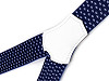 Bretelle per pantaloni / Bretelle, motivo: folklore, stampa di colore blu, larghezza: 3,5 cm, lunghezza: 120 cm