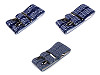 Trouser Braces / Suspenders, Folklore blue print, width 3.5 cm, length 120 cm