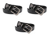 Ceinture en cuir pour homme, largeur 3,7 cm, en cuir de vachette cousu
