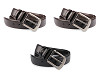 Cintura da uomo in pelle, larghezza 3,7 cm, realizzata in cuoio bovino cucito.