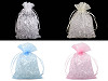 Ajándék zsákocska méretei 13x18 cm pöttyös organza
