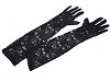 Długie rękawiczki wizytowe koronkowe