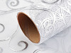 Christmas / Wedding Organza Fabric with Metallic Printing width 36 cm
