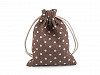 Linen / Flax Bag with Polka Dots 10x13 cm