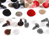 Naso triangolare in camoscio e plastica, dimensioni: 11 x 14 mm