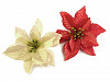 Christmas Artificial Poinsettia Ø14 cm with Lurex 