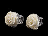 Haarklammer klein 10x13-15 mm mit Rose