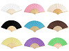Wachlarz papierowy do ozdabiania 21x36 cm