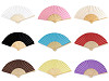 Wachlarz papierowy do ozdabiania 21x36 cm