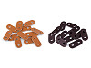Stopery z eko-skóry 16x34 mm 