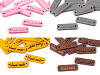 Étiquette en bois « Hand made », 10 x 30 mm