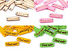 Holzschild / Etikette Handmade 10x30 mm