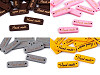 Étiquette en bois « Hand made », 10 x 30 mm
