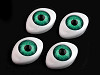 Occhi da bambola ovali in plastica, da incollare, dimensioni: 16 x 23 mm