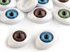 Oval Plastic Doll Eyes Glue on 16x23 mm