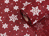 Weihnachten Dekostoff Juteimitat Schneeflocken Breite 48 cm