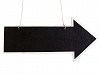 Arrow Chalkboard With Twine For Hanging