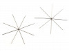 Hviezda / vianočná  vločka drôtová šablóna Ø9 cm