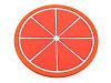 Silikonunterlage Zitrone, Orange, Melone, Kiwi, Erdbeere Ø9 cm
