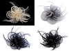 Fascinator / Brosche Blüte mit Federn