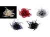Fascinator / Brosche Blüte mit Federn