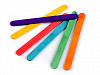 Wooden Crafting Spatula / Multicolor Sticks 1x11.4 cm Colorful