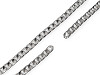 Chaîne métallique plate pour gourmette, largeur 11 mm