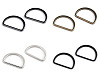 Anneau plat en D pour sangles, largeur 30 mm