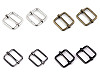 Fibbia quadrata, scorrevole e regolabile, larghezza: 20 mm