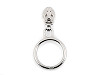 Cursore per chiusure lampo, in nylon, con anello, numero 3 