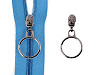 Cursore per chiusure lampo, in nylon, con anello, numero 3 
