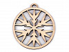 Wooden Cut Out - Ornament, Angel, Snowflake, Tree Ø45 mm