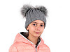 Girls Winter Hat with Pom Poms Capu