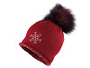 Cappello invernale, da donna, con pon-pon, modello: Capu