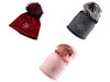 Cappello invernale, da donna, con pon-pon, modello: Capu