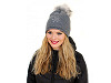 Cappello invernale, da donna, con pon-pon, modello: Capu