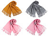 Szal / chusta typu pashmina z frędzlami 65x180 cm