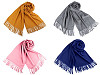 Sciarpa / Scialle tipo Pashmina, con frange, dimensioni: 65 x 180 cm