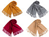 Tuch / Pashmina Schal mit Fransen 65x180 cm