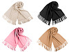 Tuch / Pashmina Schal mit Fransen 65x180 cm