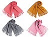 Szal / chusta typu pashmina z frędzlami 65x180 cm