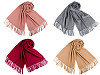 Tuch / Pashmina Schal mit Fransen 65x180 cm