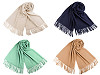 Tuch / Pashmina Schal mit Fransen 65x180 cm